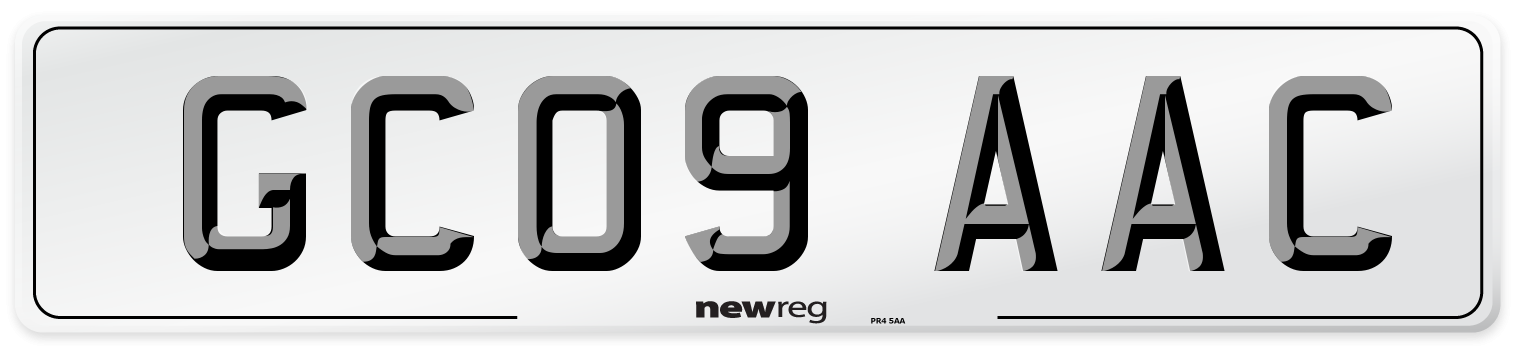 GC09 AAC Number Plate from New Reg